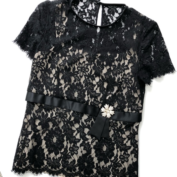 ✨Talbots Black Lace Special Occasion Top - Picture 2 of 8